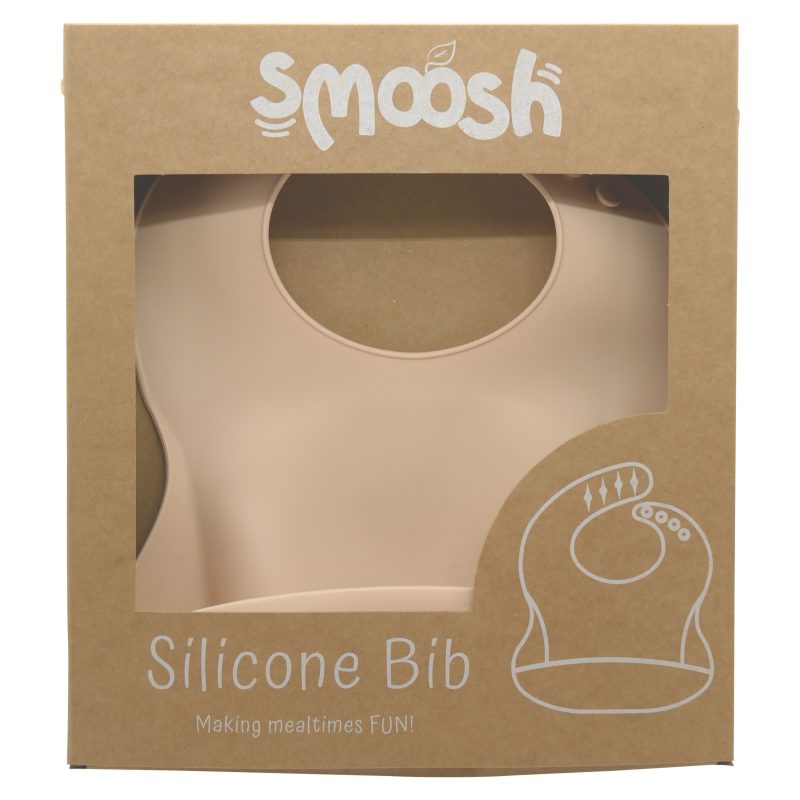 Smoosh Silicone Bib - Latte