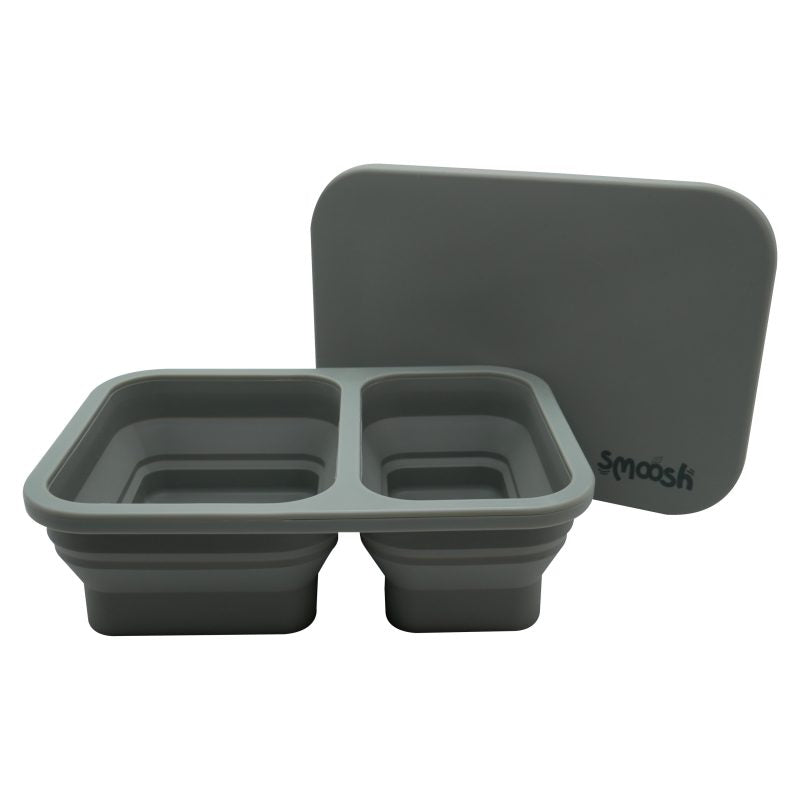 Smoosh Silicone Collapsible Lunch Box - Grey