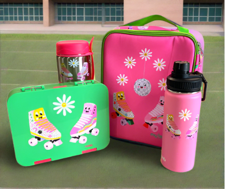 My Family School Lunch Bundle - Skate- Includes Bento, Cooler Bag, Food Jar and Water Bottle!
