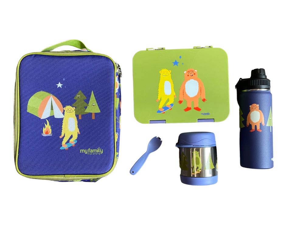 My Family School Lunch Bundle - Yowie - Includes Bento, Cooler Bag, Food Jar and Water Bottle!