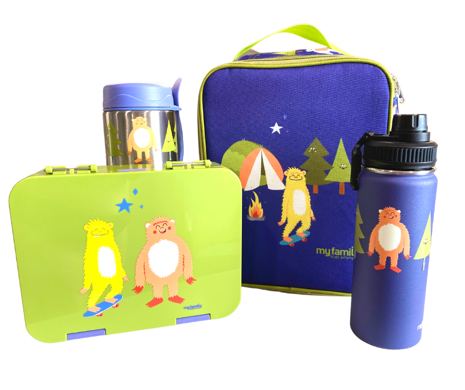 My Family School Lunch Bundle - Yowie - Includes Bento, Cooler Bag, Food Jar and Water Bottle!