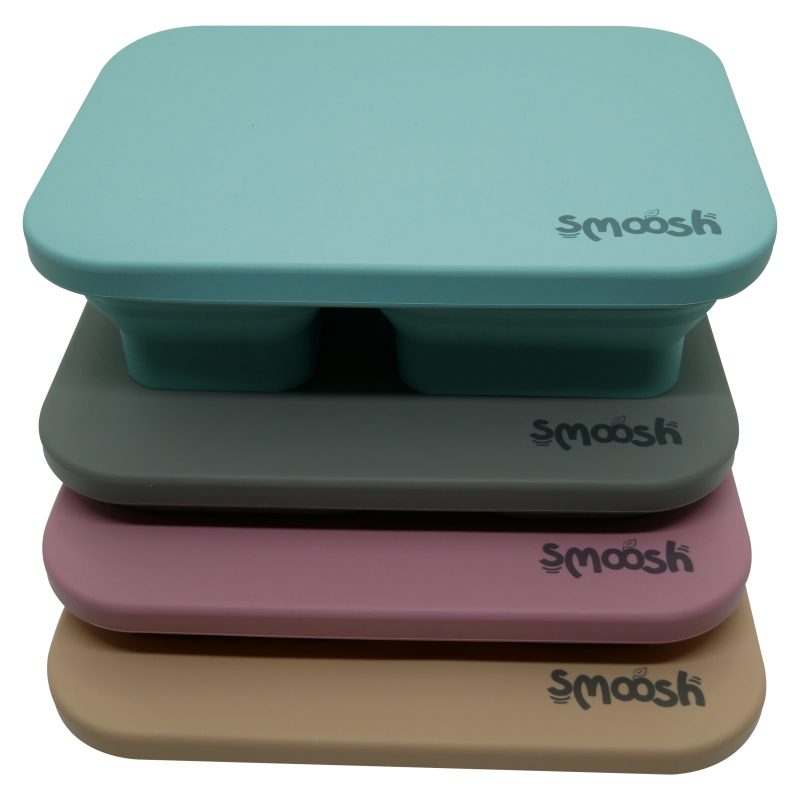 Smoosh Silicone Collapsible Lunch Box - Grey