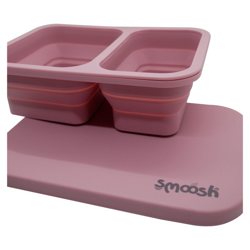 Smoosh Silicone Collapsible Lunch Box - Pink